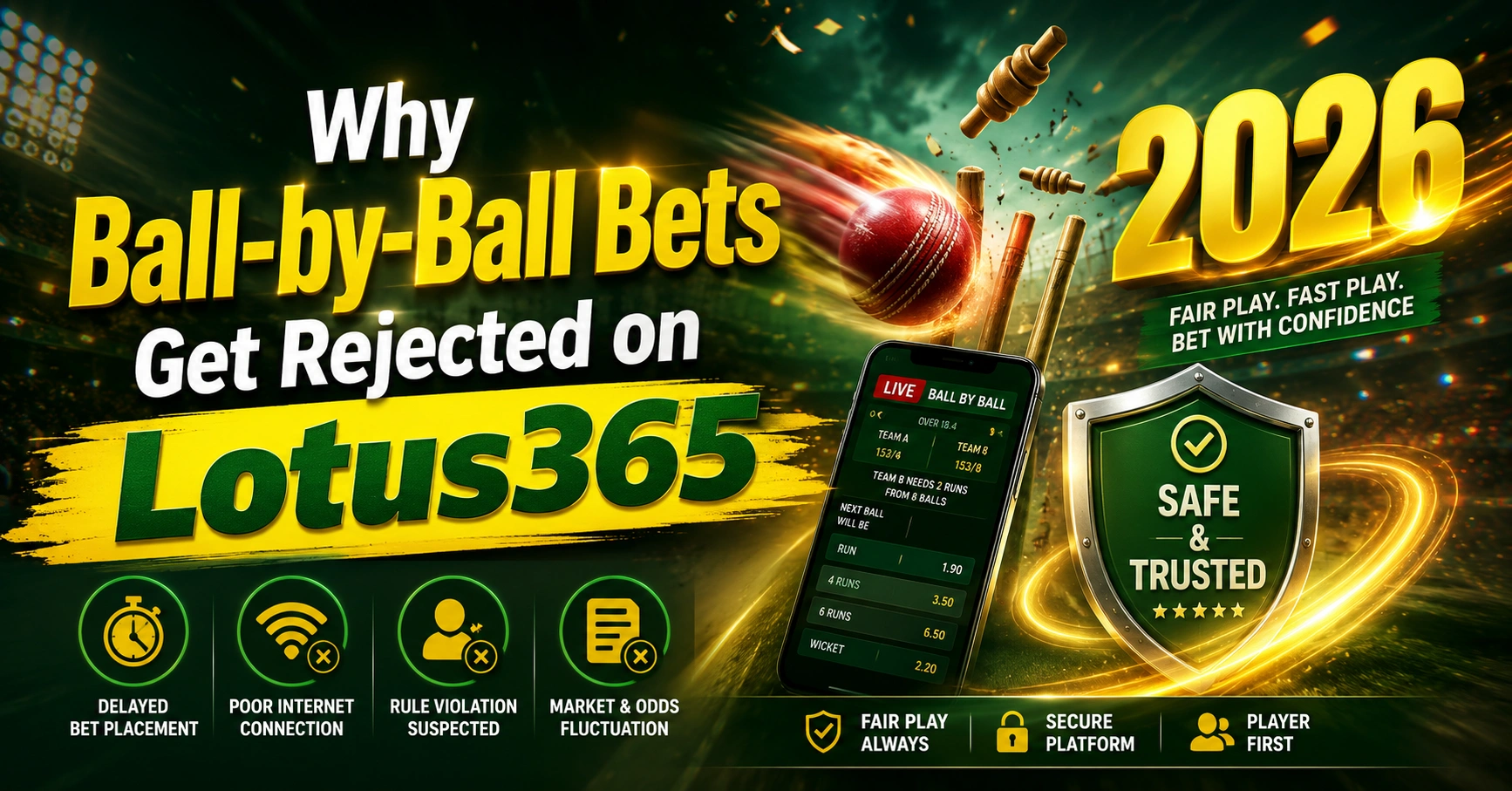 Why Ball-by-Ball Bets Get Rejected on Lotus365