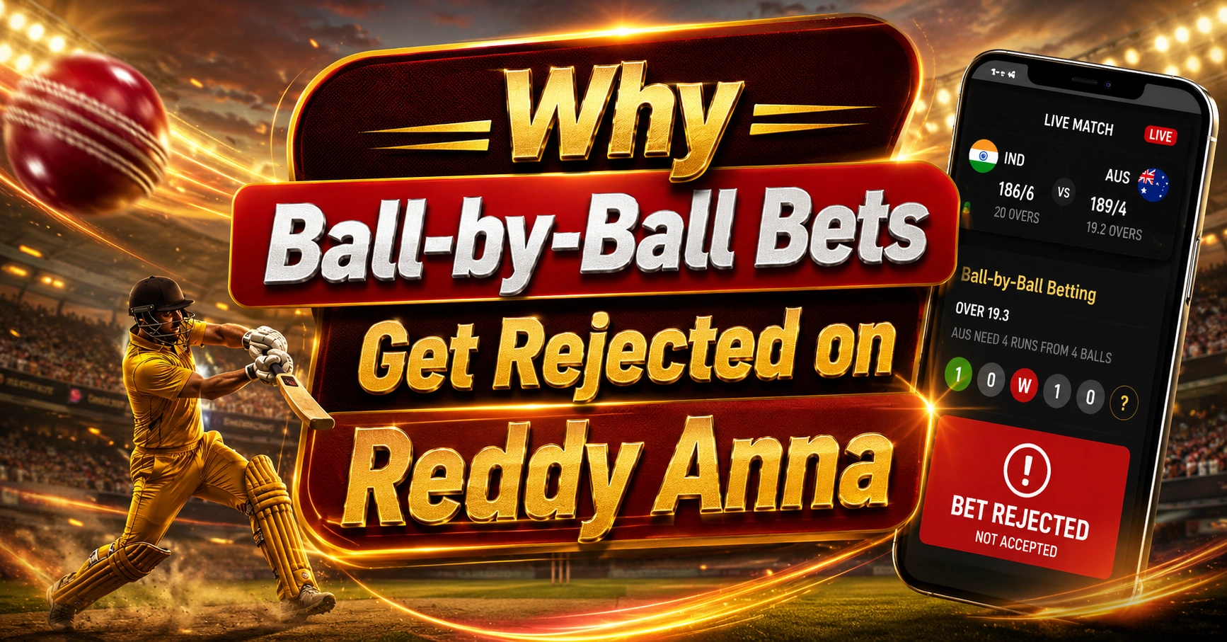 Why Ball-by-Ball Bets Get Rejected on Reddy Anna