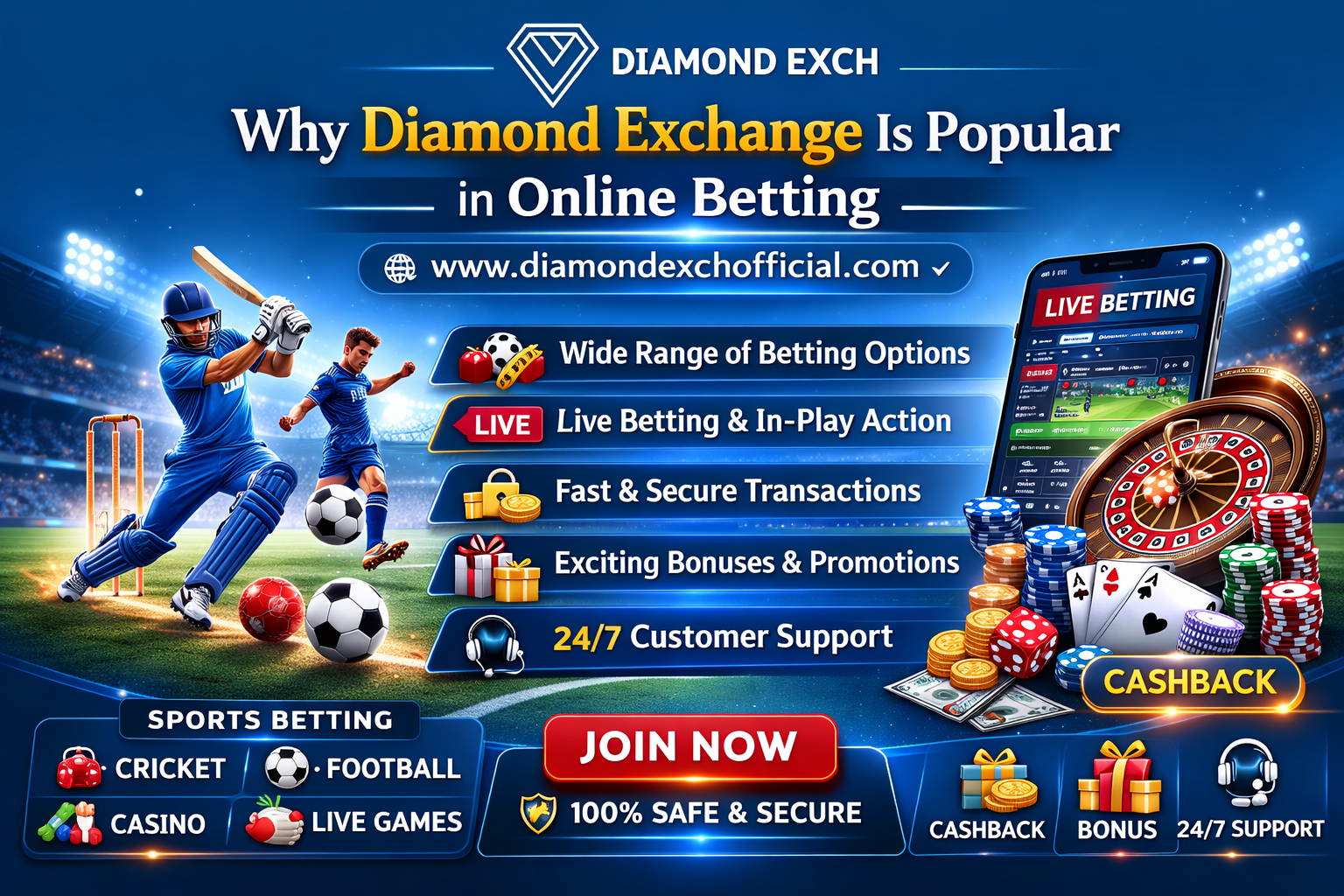 Why Diamond Exchange Is Popular in Online Betting