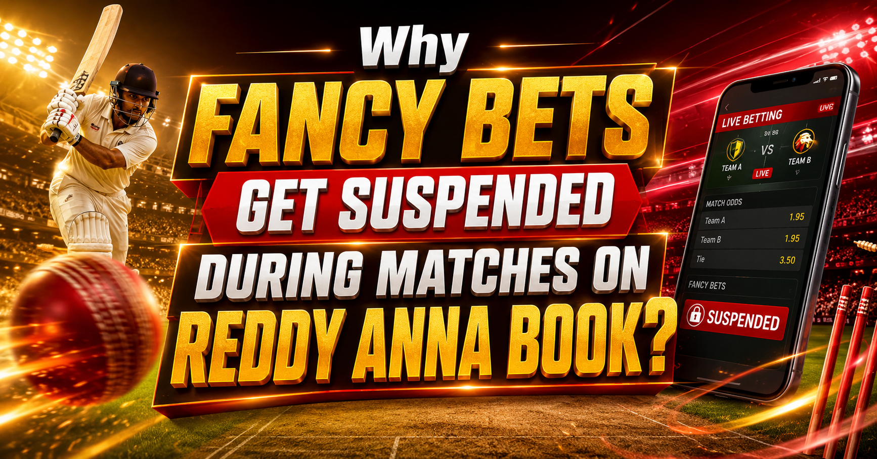 Why Fancy Bets Get Suspended During Matches on Reddy Anna Book?