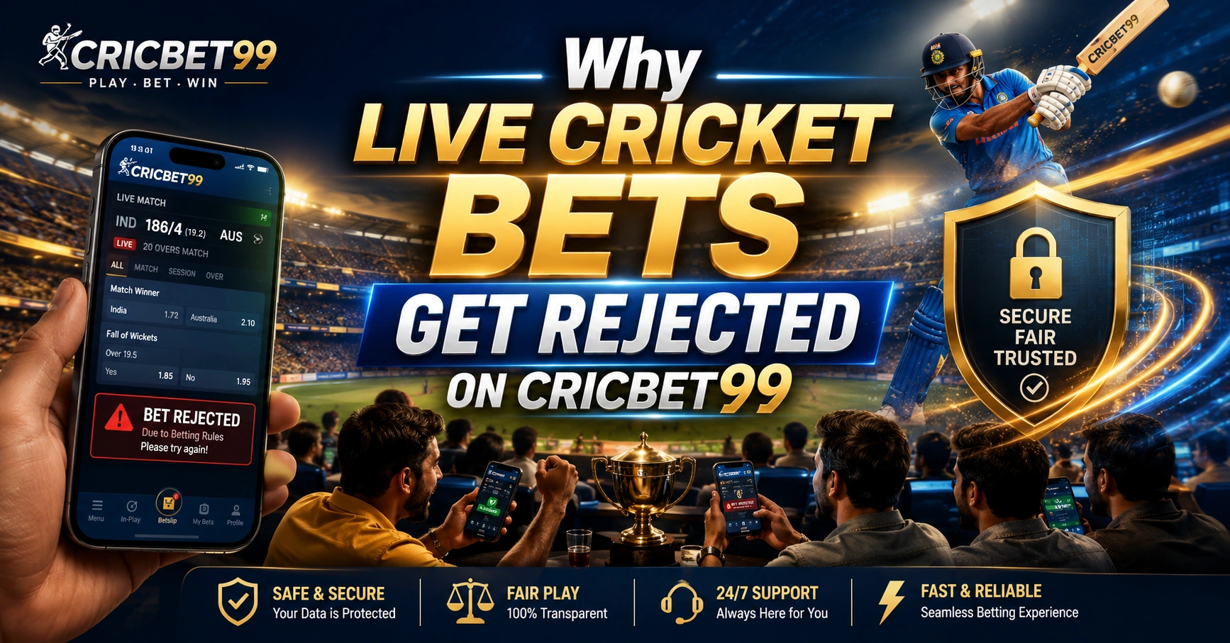 Why Live Cricket Bets Get Rejected on Cricbet99