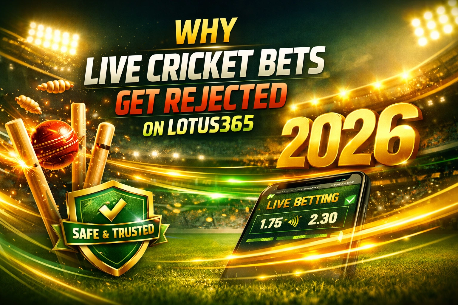 Why Live Cricket Bets Get Rejected on Lotus365