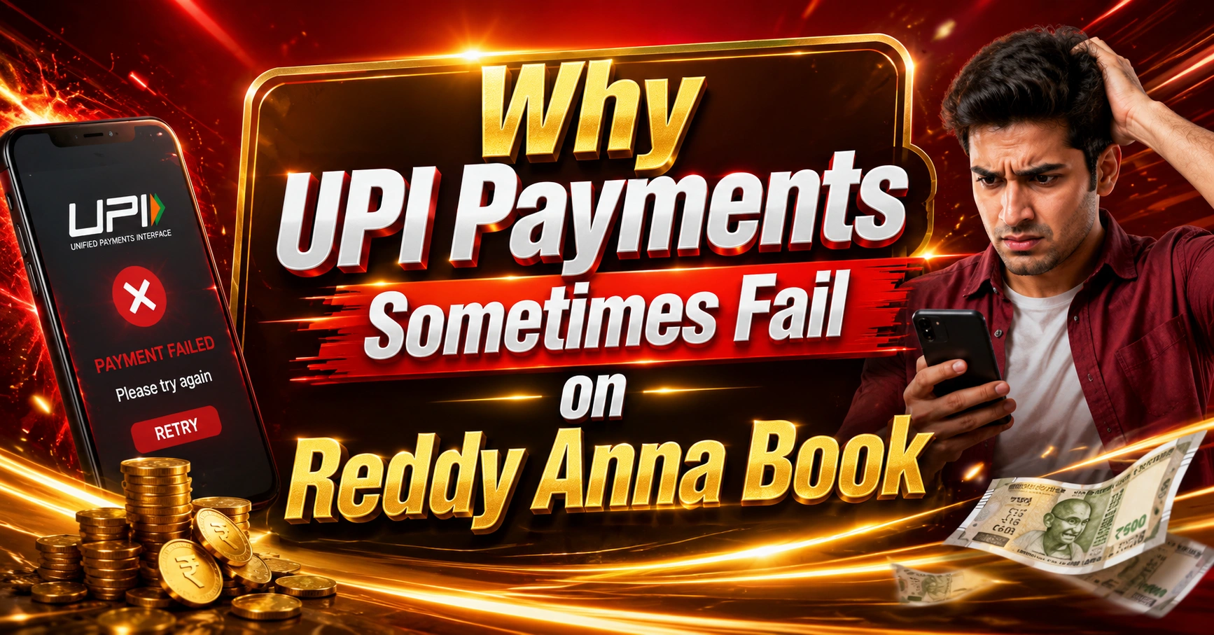 Why UPI Payments Sometimes Fail on Reddy Anna Book