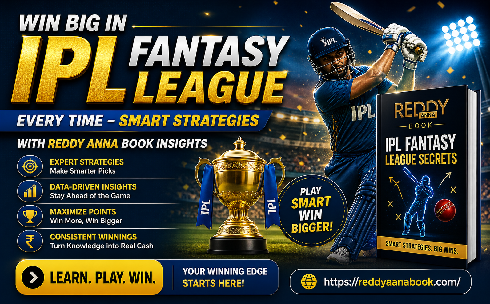 Win Big in IPL Fantasy League Every Time – Smart Strategies with Reddy Anna Book Insights