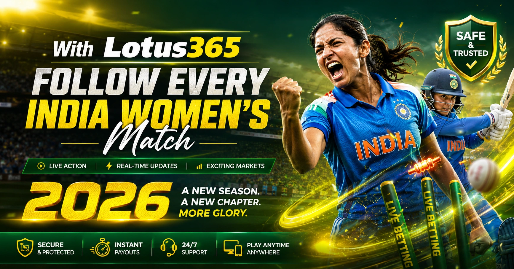 With Lotus365 Follow Every India Women’s Match